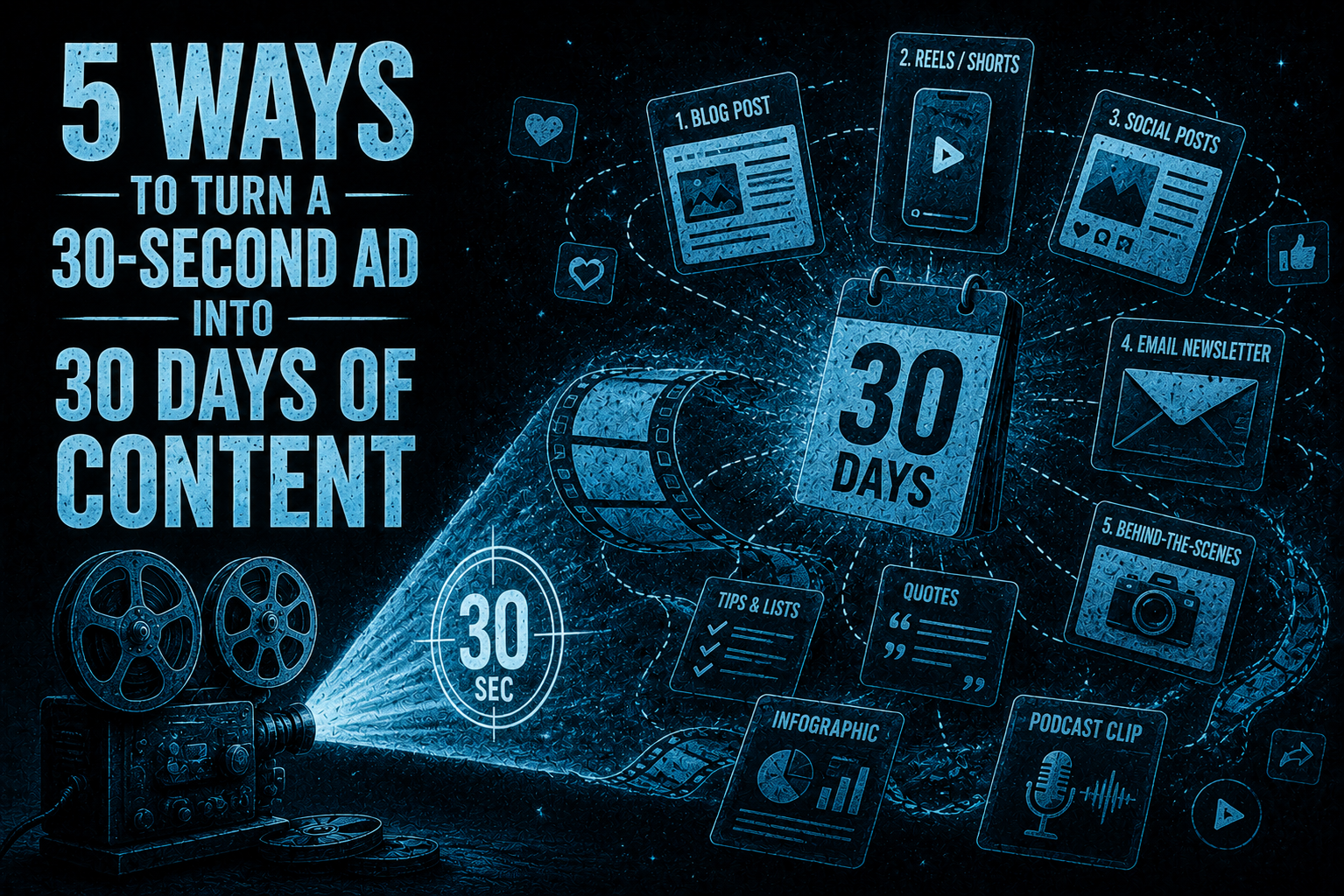 5 Ways to Turn a 30-Second Ad into 30 Days of Content
